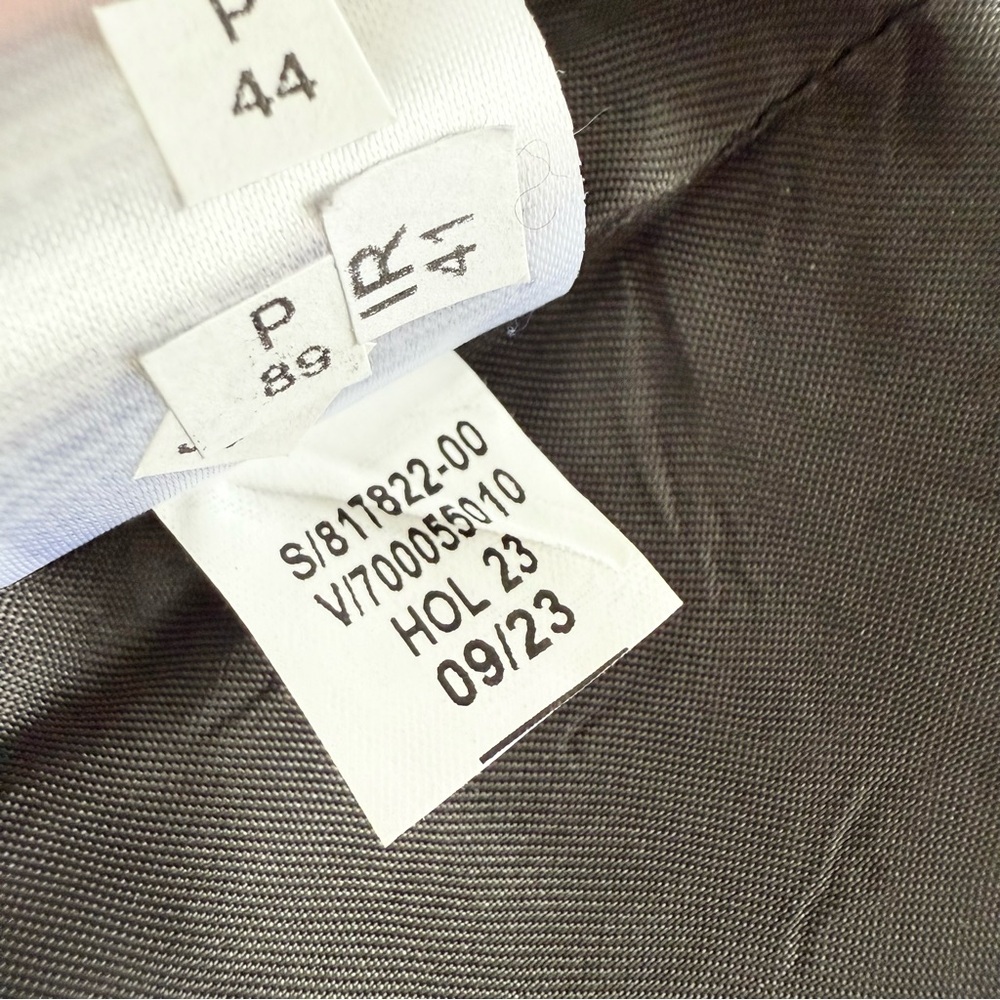 Banana Republic Olinda Oversized Italian Herringbone Blazer Grey Sz S - Picture 14 of 15